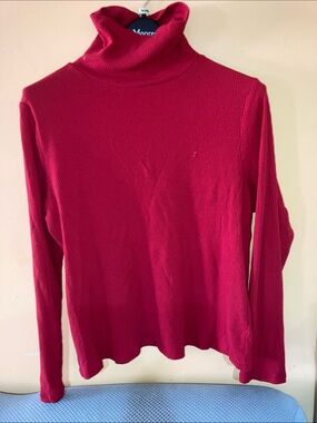 Old Navy Red Ribbed Turtleneck
